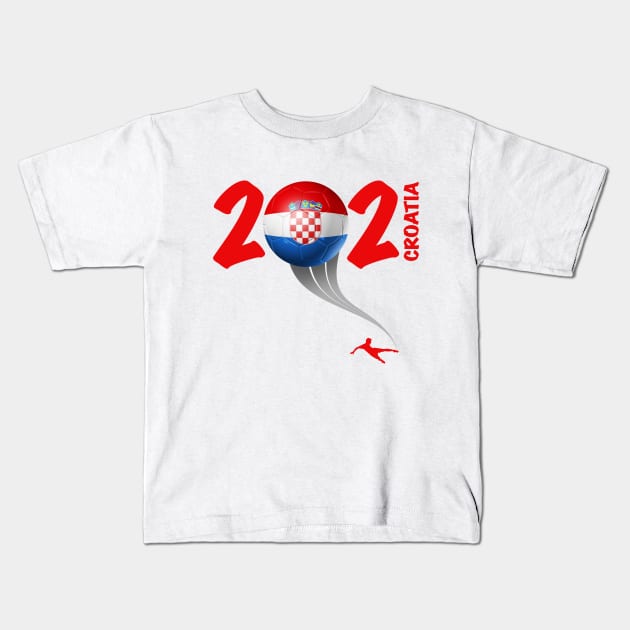 Croatia Euro Soccer 2021 Kids T-Shirt by DesignOfNations